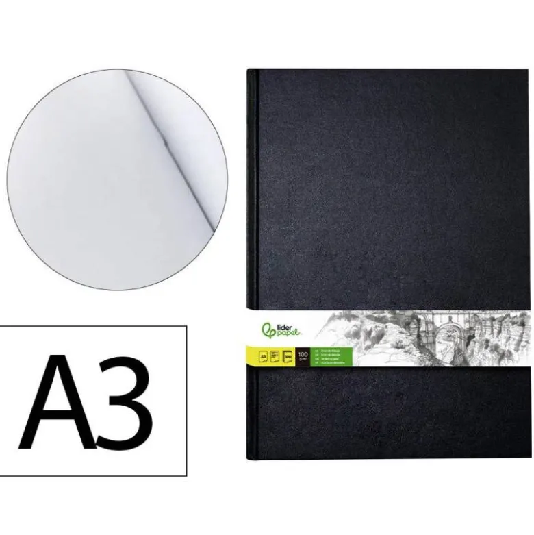 BLOC DIBUJO LIDERPAPEL ESBOZOS ENCUADERNADO DIN A3 420X297 MM 100 HOJAS 100 GR/M2