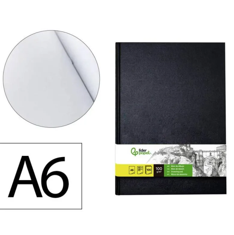 BLOC DIBUJO LIDERPAPEL ESBOZOS ENCUADERNADO DIN A6 148X105 MM 100 HOJAS 100 GR/M2