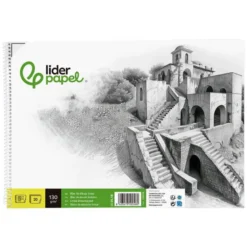 BLOC DIBUJO LIDERPAPEL LINEAL HISTORICO 230X325MM 20 HOJAS 130G/M2 CON RECUADRO PERFORADO