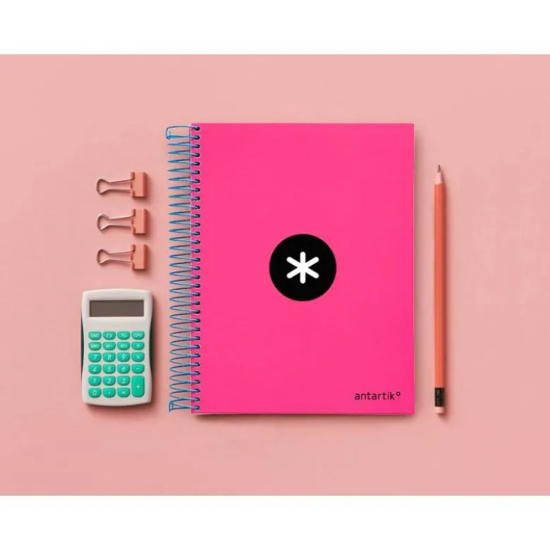 Bloc Espiral Liderpapel A5 serie Antartik rosa 120 hojas