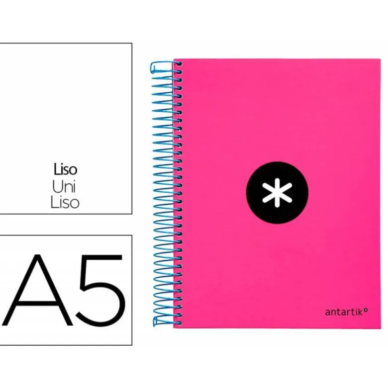 Bloc Espiral Liderpapel A5 serie Antartik rosa 120 hojas
