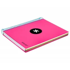 Bloc Espiral Liderpapel A5 serie Antartik rosa 120 hojas