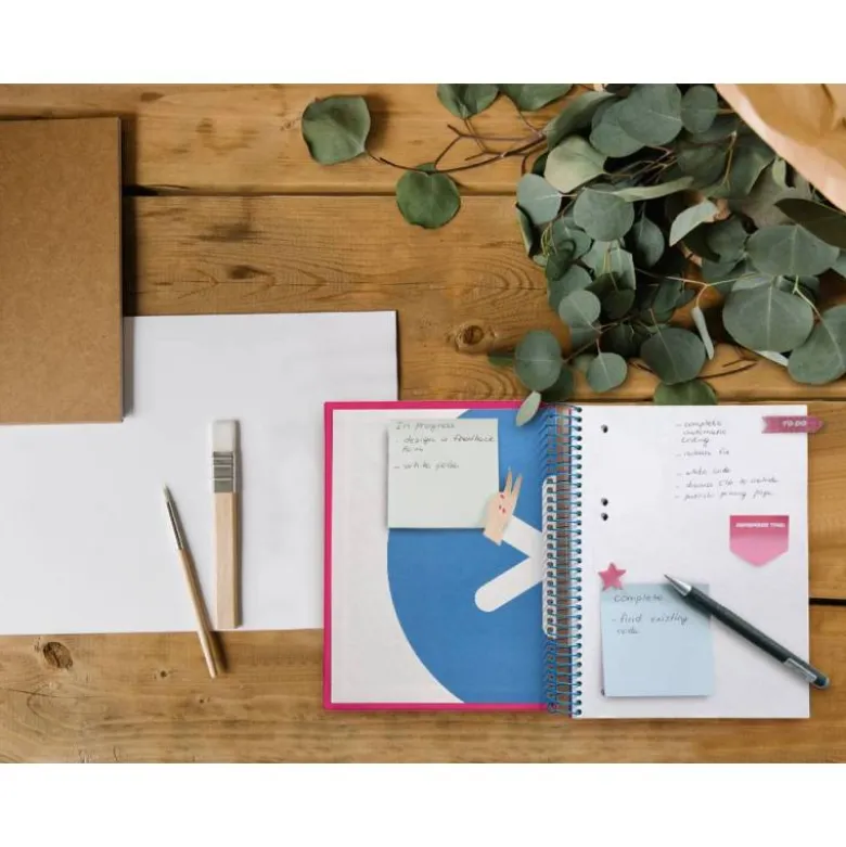 Bloc Espiral Liderpapel A5 serie Antartik rosa 120 hojas