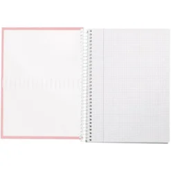 Bloc Liderpapel Din A4 crafy cuadrícula 4mm tapa forrada 90 gr 80 hojas rosa
