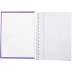 Bloc Liderpapel Din A4 crafy cuadrícula 4mm tapa forrada 90 gr 80 hojas color morado