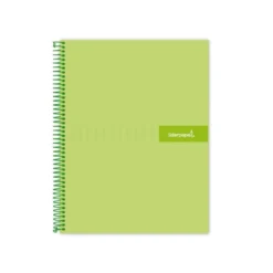 Bloc Liderpapel Din A4 micro crafty cuadrícula 5mm 5 bandas 4 taladros tapa forrada 90 gr 120 hojas color verde