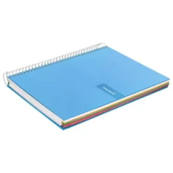 Bloc Liderpapel Din A4 micro crafty cuadrícula 5mm 5 bandas 4 taladros tapa forrada 90 gr 120 hojas color azul