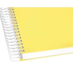 Bloc Liderpapel Din A4 micro crafty cuadrícula 5mm 5 bandas 4 taladros tapa forrada 90 gr 120 hojas color amarillo