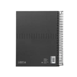 Bloc Liderpapel Din A4 micro crafty cuadrícula 5mm 5 bandas 4 taladros tapa forrada 90 gr 120 hojas color negro