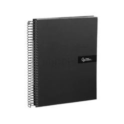 Bloc Liderpapel Din A4 micro crafty cuadrícula 5mm 5 bandas 4 taladros tapa forrada 90 gr 120 hojas color negro