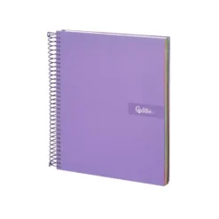 Bloc Liderpapel Din A4 micro crafty cuadrícula 5mm 5 bandas 4 taladros tapa forrada 90 gr 120 hojas morado.
