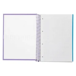 Bloc Liderpapel Din A4 micro crafty cuadrícula 5mm 5 bandas 4 taladros tapa forrada 90 gr 120 hojas morado.