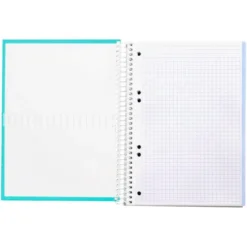 Bloc liderpapel Din A5 micro crafty cuadrícula 5mm 120 hojas tapa forrada 90 gr color azul.