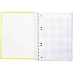 Bloc liderpapel Din A5 micro crafty cuadrícula 5mm 120 hojas tapa forrada 90 gr color amarillo