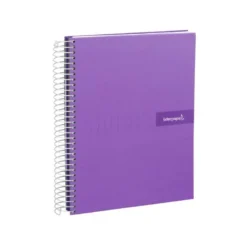 Bloc liderpapel Din A5 micro crafty cuadrícula 5mm 120 hojas tapa forrada 90 gr color violeta