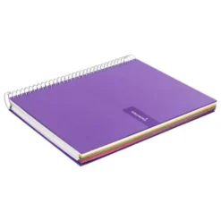 Bloc liderpapel Din A5 micro crafty cuadrícula 5mm 120 hojas tapa forrada 90 gr color violeta