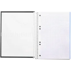 Bloc liderpapel Din A5 micro crafty cuadrícula 5mm 120 hojas tapa forrada 90 gr negro