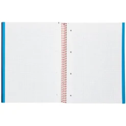 Bloc Liderpapel Din A4 micro jolly cuadrícula 5mm 5 bandas 4 taladros tapa forrada 75 gr 140 hojas color azul