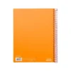 Bloc Liderpapel Din A4 micro jolly cuadrícula 5mm 5 bandas 4 taladros tapa forrada 75 gr 140 hojas color naranja