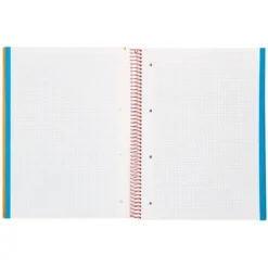 Bloc Liderpapel Din A4 micro jolly cuadrícula 5mm 5 bandas 4 taladros tapa forrada 75 gr 140 hojas color naranja