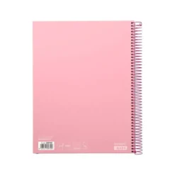Bloc Liderpapel Din A4 micro jolly cuadrícula 5mm 5 bandas 4 taladros tapa forrada 75 gr 140 hojas color rosa