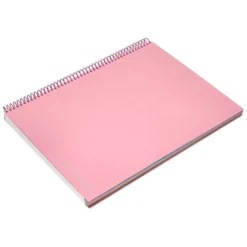 Bloc Liderpapel Din A4 micro jolly cuadrícula 5mm 5 bandas 4 taladros tapa forrada 75 gr 140 hojas color rosa