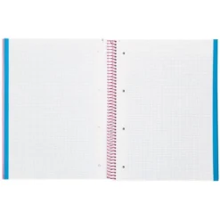 Bloc Liderpapel Din A4 micro jolly cuadrícula 5mm 5 bandas 4 taladros tapa forrada 75 gr 140 hojas color rosa