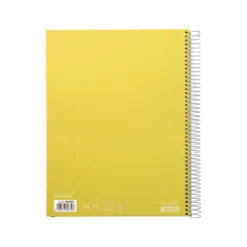 Bloc Liderpapel Din A4 micro jolly cuadrícula 5mm 5 bandas 4 taladros tapa forrada 75 gr 140 hojas color amarillo