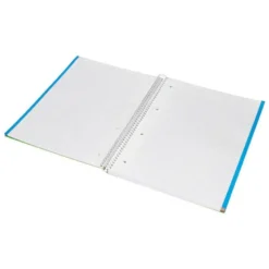 Bloc Liderpapel Din A4 micro jolly cuadrícula 5mm 5 bandas 4 taladros tapa forrada 75 gr 140 hojas color verde