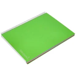 Bloc Liderpapel Din A4 micro jolly cuadrícula 5mm 5 bandas 4 taladros tapa forrada 75 gr 140 hojas color verde