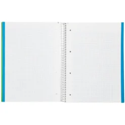 Bloc Liderpapel Din A4 micro jolly cuadrícula 5mm 5 bandas 4 taladros tapa forrada 75 gr 140 hojas color verde