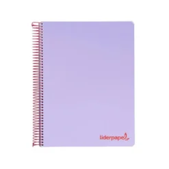 Bloc Liderpapel DIN A5 micro wonder crafty liso 5mm 120 hojas tapa plástico 90 g/m2 color violeta