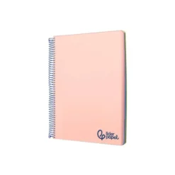 Bloc Liderpapel DIN A6 micro wonder 120 hojas cuadro 5mm 4 bandas tapa plástio 90 gr color rosa