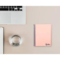 Bloc Liderpapel DIN A6 micro wonder 120 hojas cuadro 5mm 4 bandas tapa plástio 90 gr color rosa