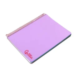 Bloc Liderpapel DIN A6 micro wonder 120 hojas cuadro 5mm 4 bandas tapa plástio 90 gr color violeta