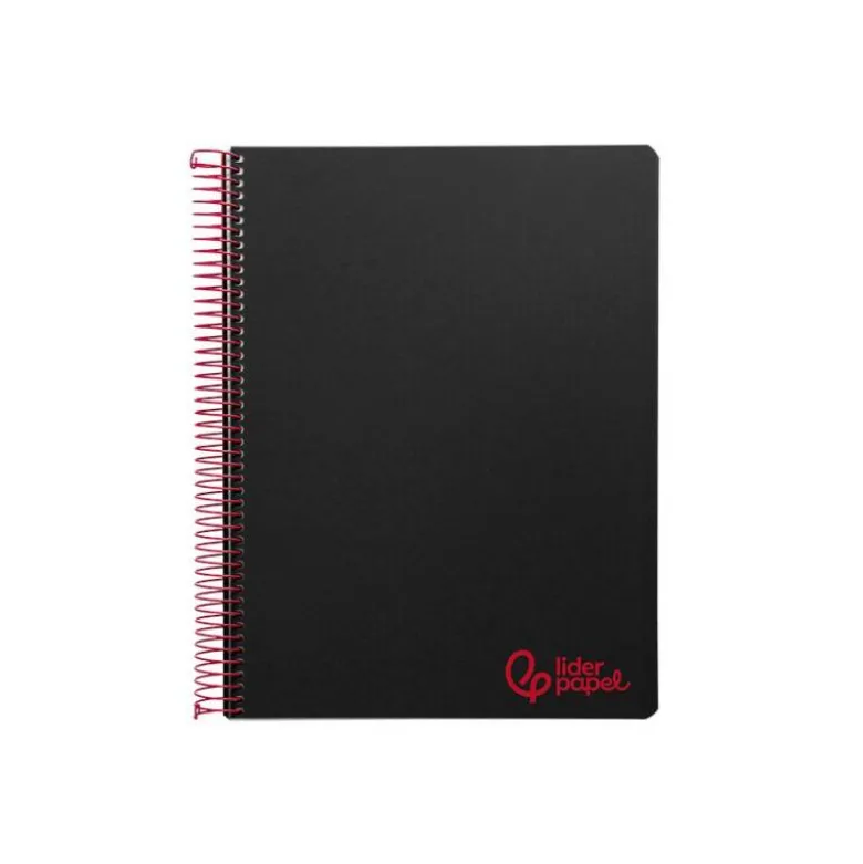 Bloc Liderpapel DIN A6 micro wonder 120 hojas cuadro 5mm 4 bandas tapa plástio 90 gr color negro