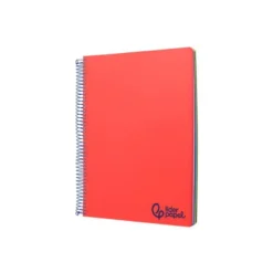 Bloc Liderpapel DIN A6 micro wonder 120 hojas cuadro 5mm 4 bandas tapa plástio 90 gr color rojo
