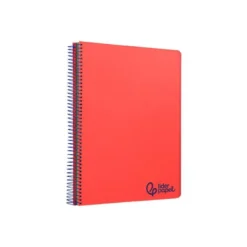 Bloc Liderpapel DIN A6 micro wonder 120 hojas cuadro 5mm 4 bandas tapa plástio 90 gr color rojo