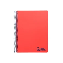 Bloc Liderpapel DIN A6 micro wonder 120 hojas cuadro 5mm 4 bandas tapa plástio 90 gr color rojo