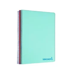 Bloc Liderpapel Din A4 micro wonder cuadrícula 5mm 5 bandas 4 taladros tapa polipropileno 90 gr color verde