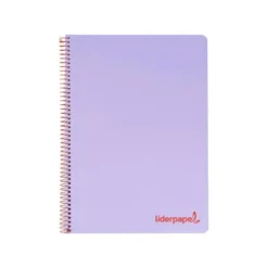 Bloc Liderpapel Din A4 wonder cuadrícula 4mm tapa polipropileno 90 gr 120 hojas color violeta
