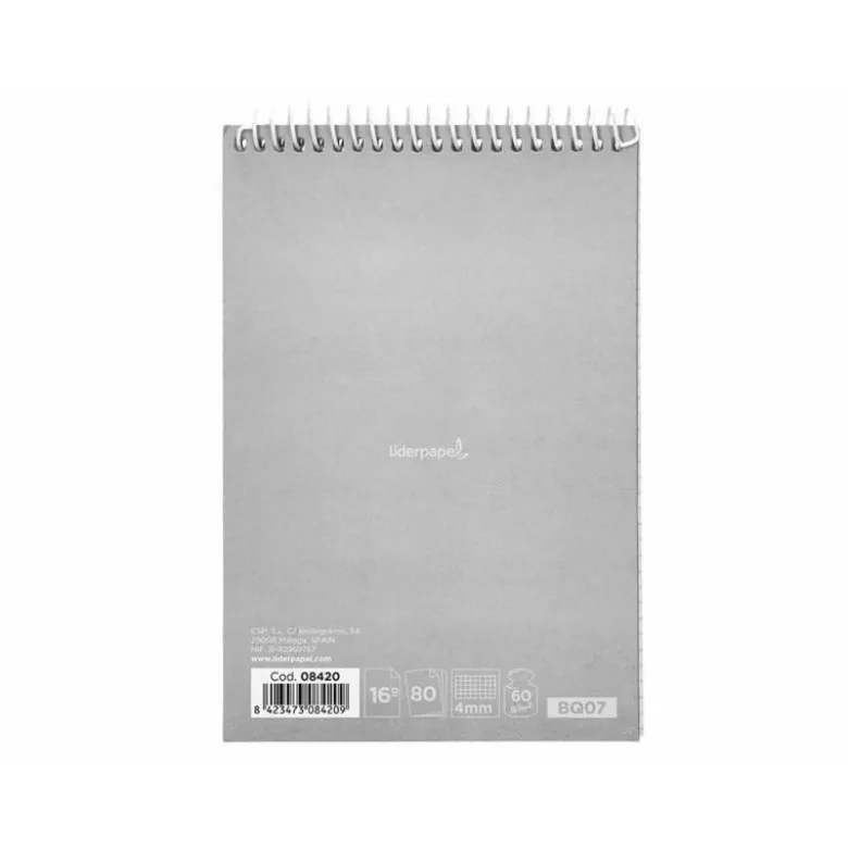 Bloc Liderpapel doeciseisavo apaisado bolsillo witty cuadrícula 4 mm tapa dura 60 gr 80 hojas “no se puede elegir”