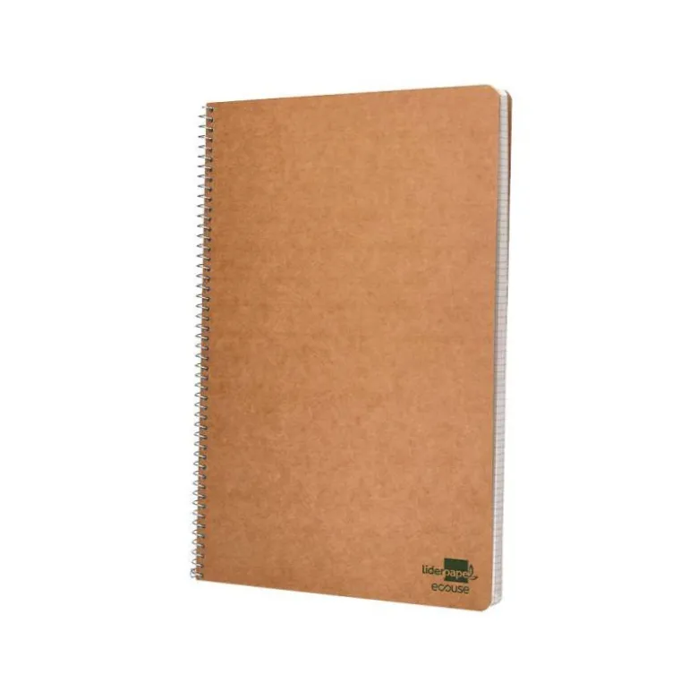Bloc Liderpapel espiral folio Cuadriculado 4mm 80 hojas con papel reciclado