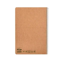 Bloc Liderpapel espiral folio Cuadriculado 4mm 80 hojas con papel reciclado