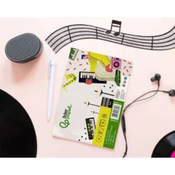 Bloc musica Liderpapel Cuarto interlineado 5mm 4 pentagramas por página