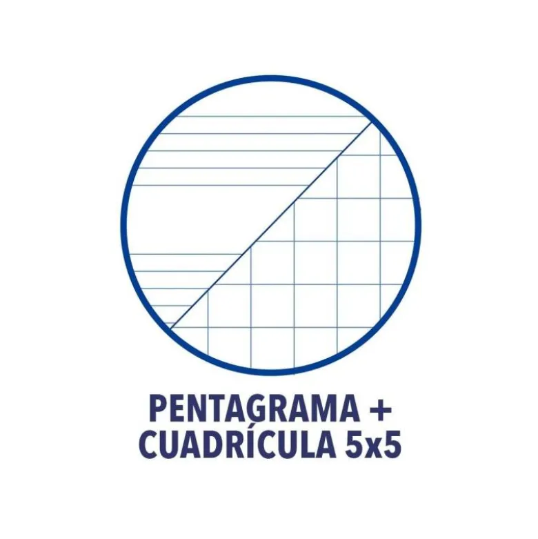 Bloc Musica Oxford DIN A4 24 hojas 90 gr Pentagrama Interlineado 2 mm+ cuadricula 5mm