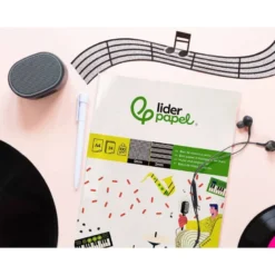 BLOC MUSICA Y CANTO LIDERPAPEL PENTAGRAMA INTERLINEADO 2 MM CUADRICULA 5MM DIN A4 24 HOJAS 100G/M2
