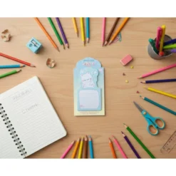 BLOC NOTAS ADHESIVAS IMAGINOVO BUNNY CON SOPORTE 20 HOJAS AZUL 60X125 MM OSO