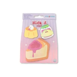 BLOC NOTAS ADHESIVAS IMAGINOVO FOODIES TARTA 20 HOJAS TAMAÑOS SURTIDOS