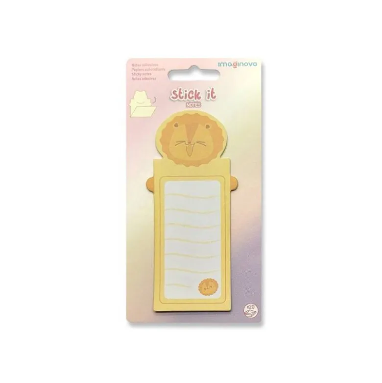 BLOC NOTAS ADHESIVAS IMAGINOVO LETTER CON MENSAJE TRASERO LEON 20 HOJAS 85X164 MM